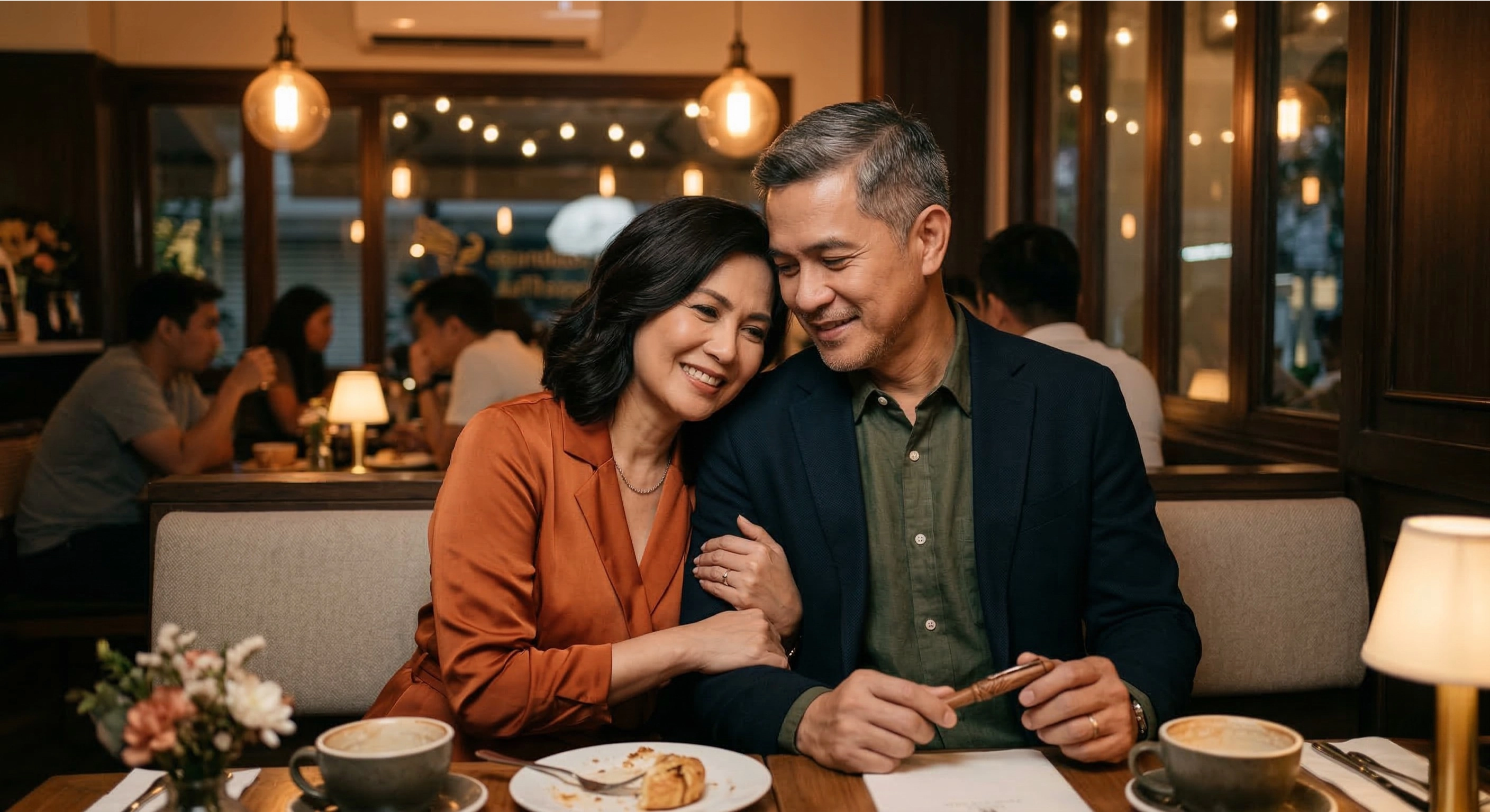 Filipino couple enjoying intimate connection